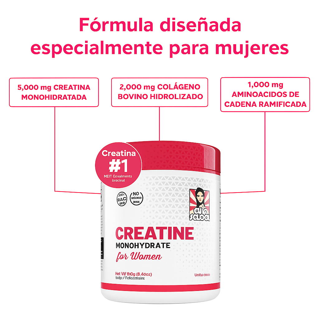 Creatina Monohidrato para mujeres Realza tus glúteos😍