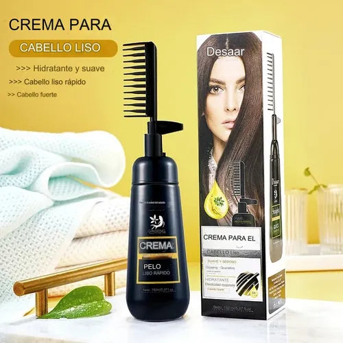 Crema Alisadora Con Peine Elimina frizz 🥰