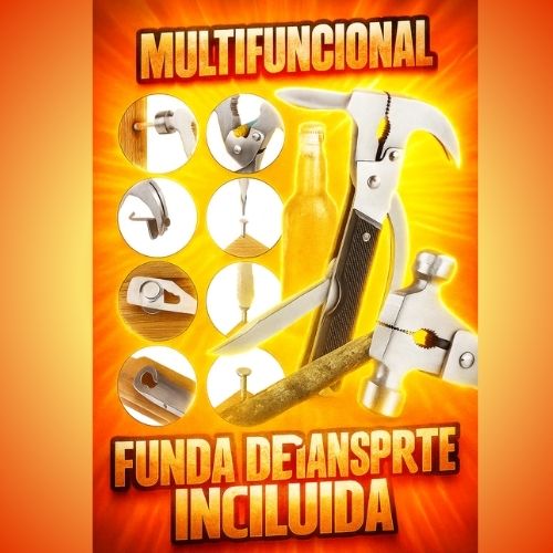 Martillo Táctico Multifuncional 18 en 1 🌟 ¡La herramienta que lo hace todo❗😱
